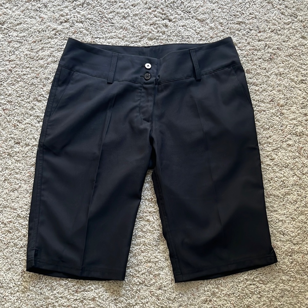 Black Women’s Adidas Climalite Golf Shorts, size 8